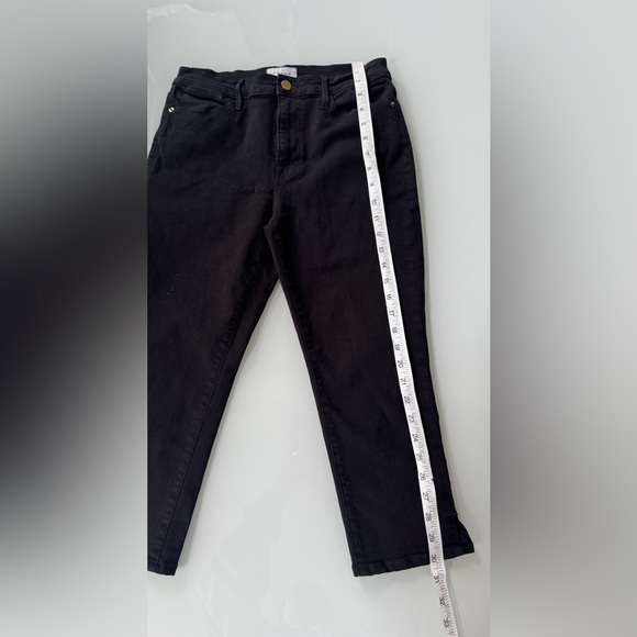 FRAME Black Cropped Straight Jeans – Size 30 - Picture 6 of 9